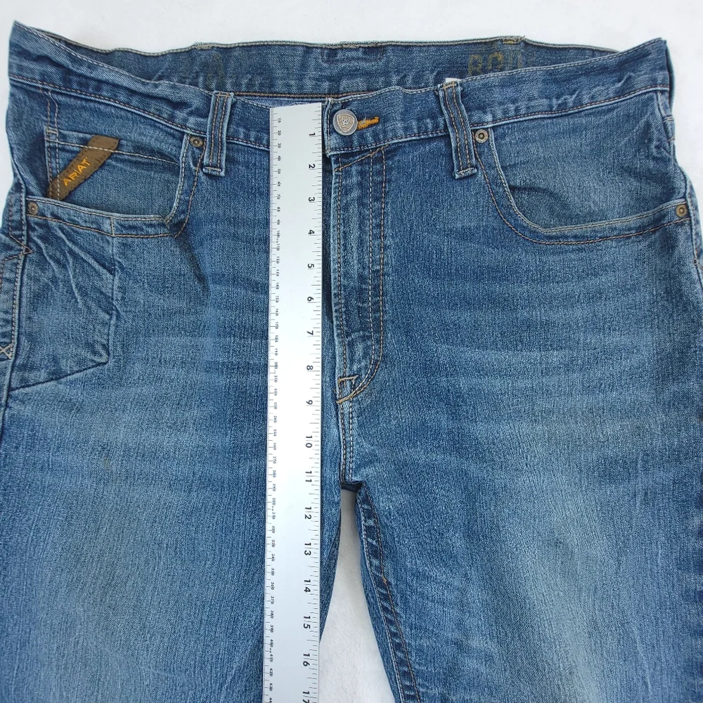 Ariat Mens Jeans Mid Rise Boot Cut Size 40x32 (38x30) Workwear Western Rodeo